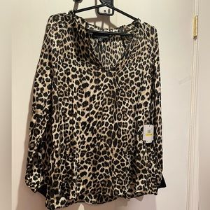 Leopard print blouse by Laundry. Size medium and brand new.